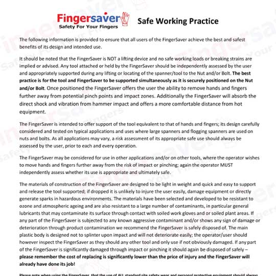 safe working practice